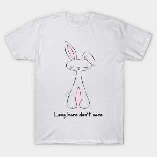 Long Hare Don't Care - Kawaii Bunny T-Shirt